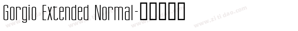 Gorgio Extended Normal字体转换